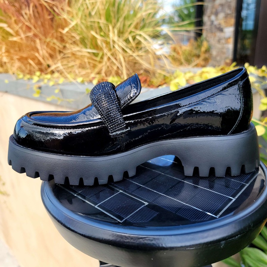 Footwear Van Eli Heel Loafers | Van Eli Zaya Black Naplak