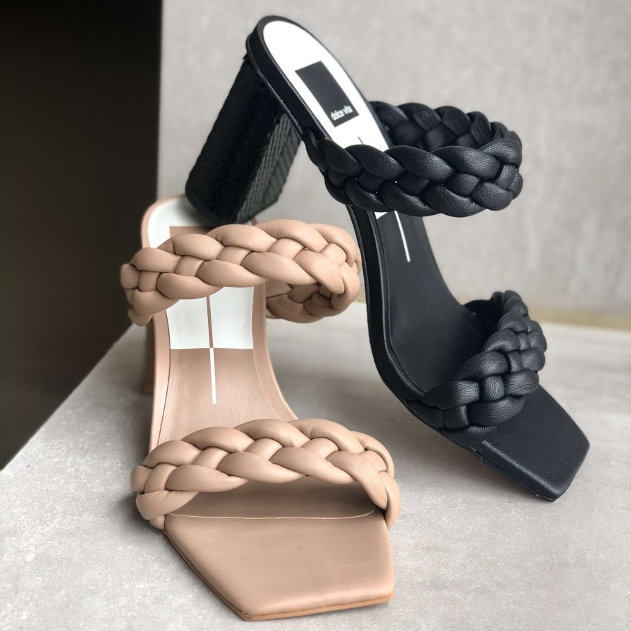 Footwear Dolce Vita Heel Sandals | Dolce Vita - Paily Braided Block Heel Leather Sandal