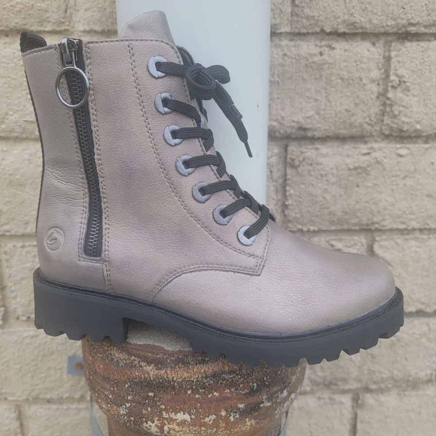 Footwear Remonte Flat Boots | Remonte - D8671-91 Dirty Silver