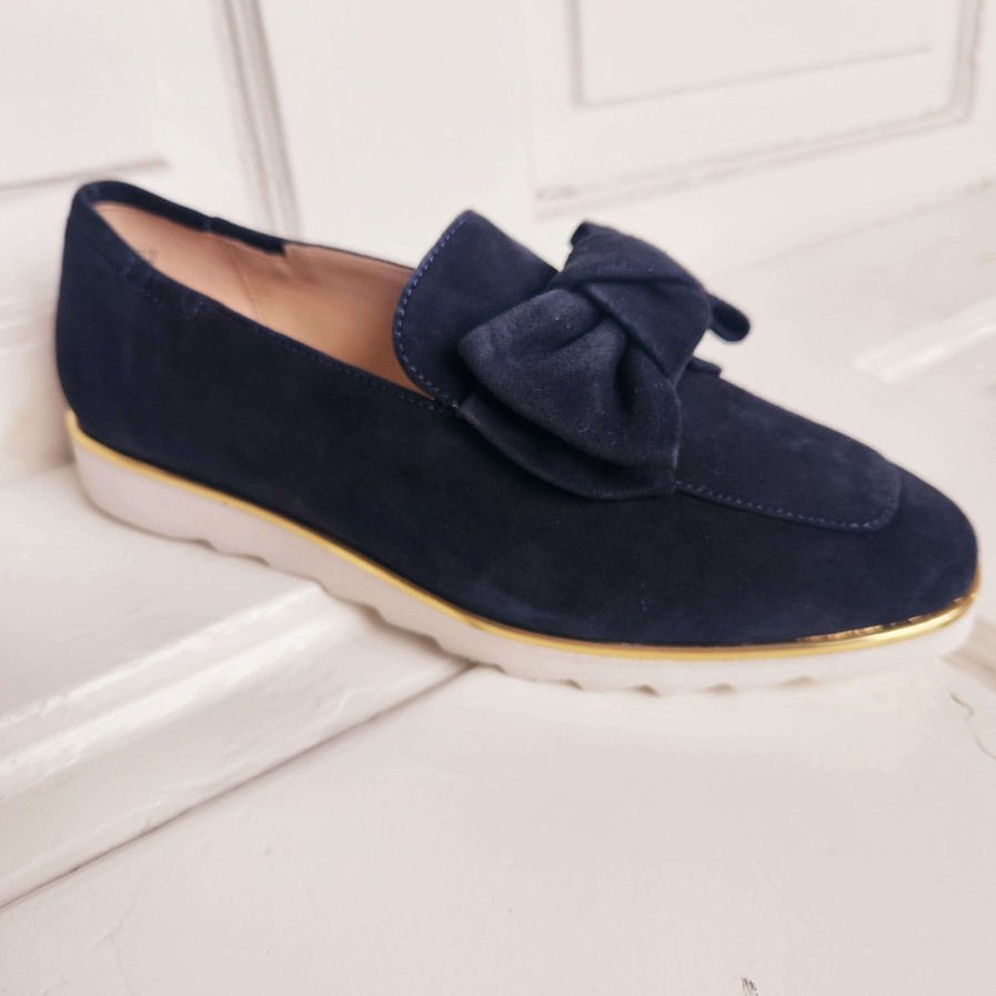 Footwear Ara Slip-On Loafers | Ara - Lorelei Loafer 51301 Navy Suede