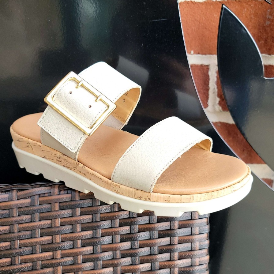 Footwear THE FLEXX Flat Sandals | The Flexx - Woodstock Lug Sole Slide Sandal