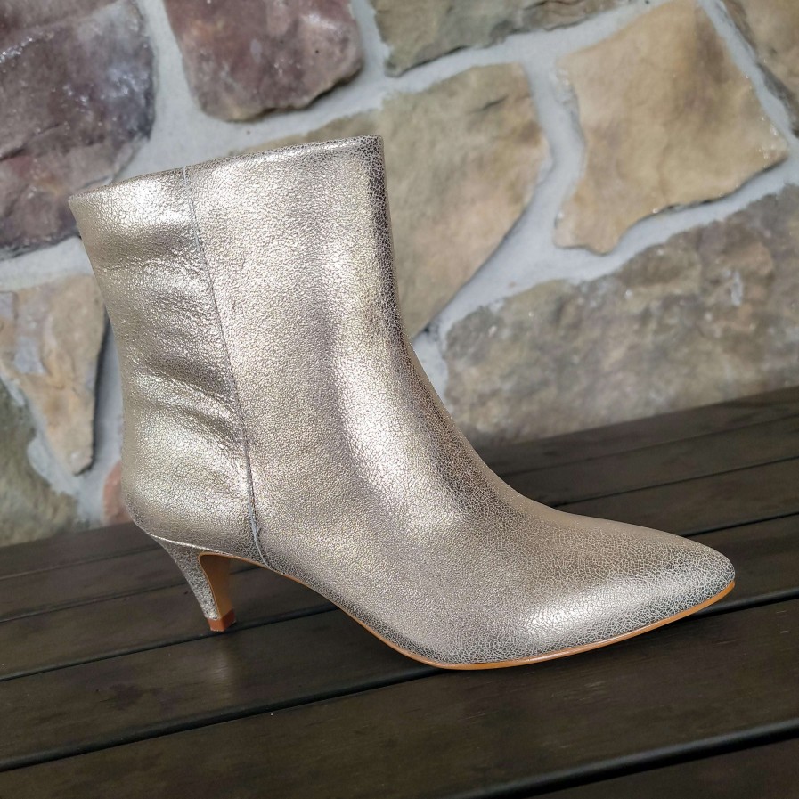 Footwear Dolce Vita Ankle Boots | Dolce Vita - Dee Platinum Distressed Leather