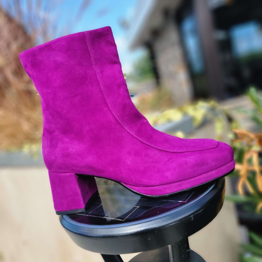 Footwear Gabor Heel Boots | Gabor - 32.40.28 - Fuschia Suede Fuchsia Suede