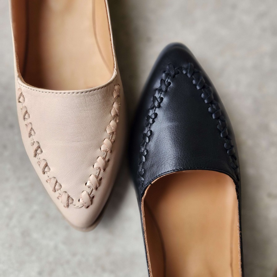 Footwear Bueno | Bueno - Brielle Leather Flat Pointy Toe Shoe