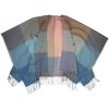 Accessories FRAAS - The Scarf Company | Fraas - The Scarf Company - Block Plaid Woven Ruana: Blue