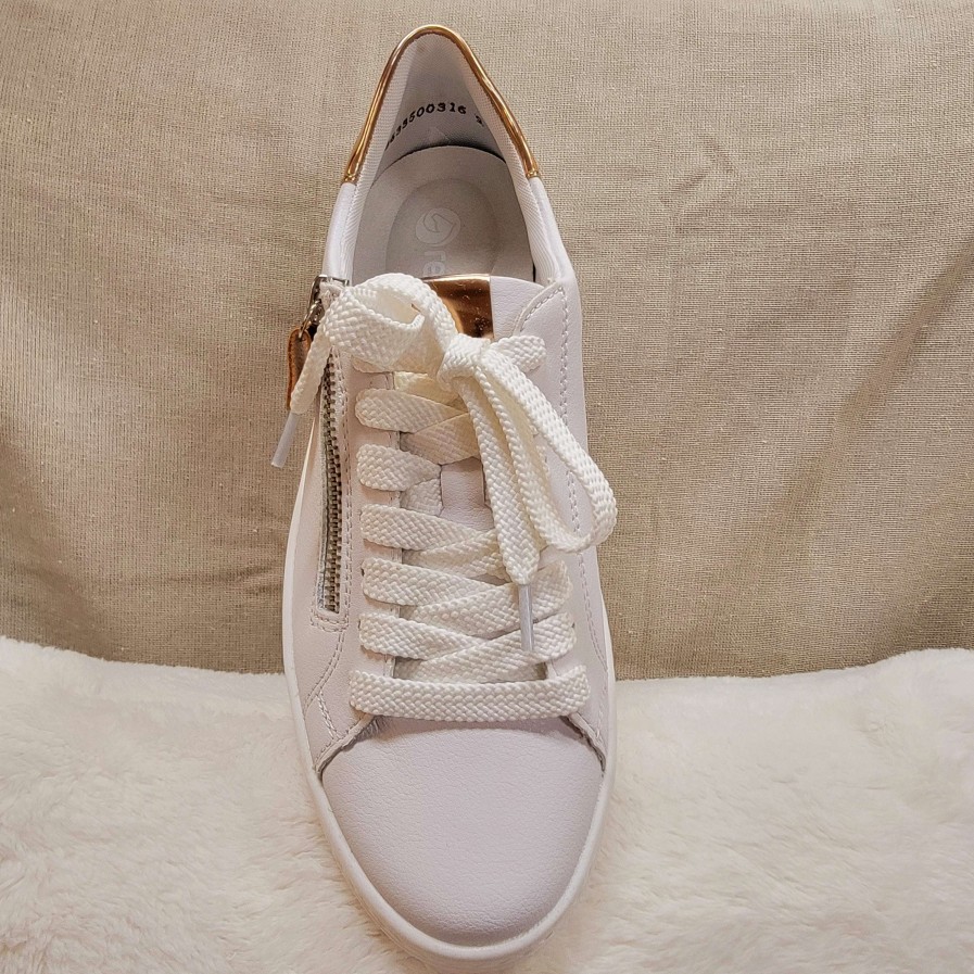 Footwear Remonte Tie Sneakers | Remonte - D0903-81 White/Rose Gold