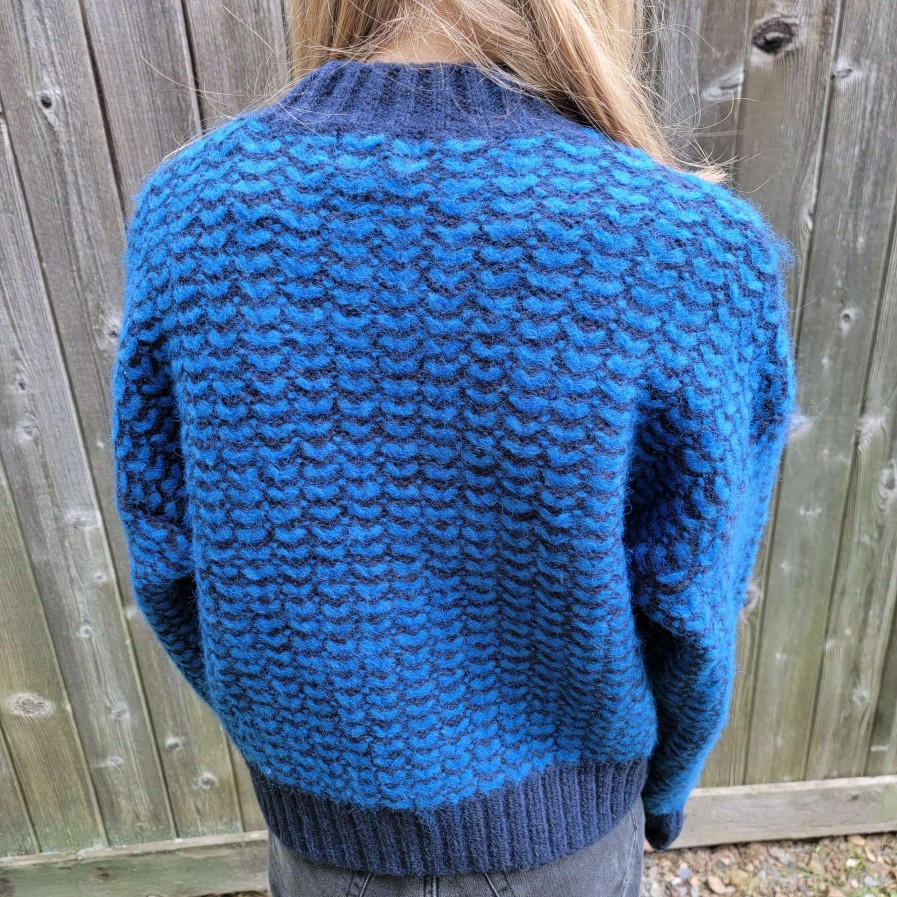 Clothing APRICOT Classic Clothing | Apricot - Baby Hearts Sweater - Blue