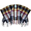 Accessories FRAAS - The Scarf Company | Fraas - The Scarf Company - Plaid Boucle Woven Ruana: Navy Plaid Combo