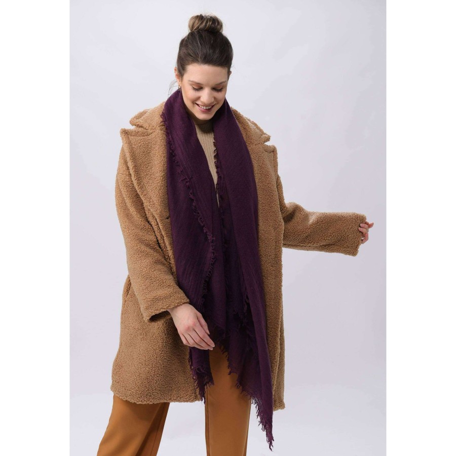 Accessories FRAAS | Fraas - The Scarf Company - Lightweight Wool Solid Fringe Evening Wrap