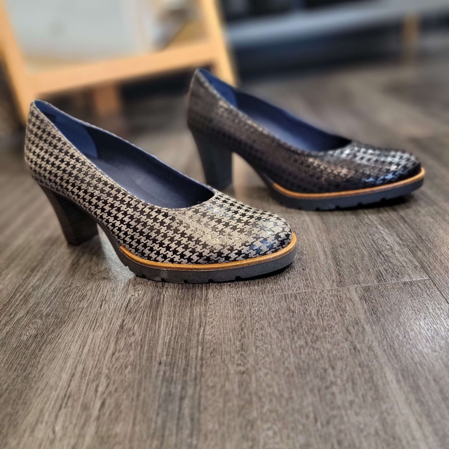 Footwear FLUCHOS High Heels (2 Inches Or Above) | Fluchos - D7976 And Houndstooth