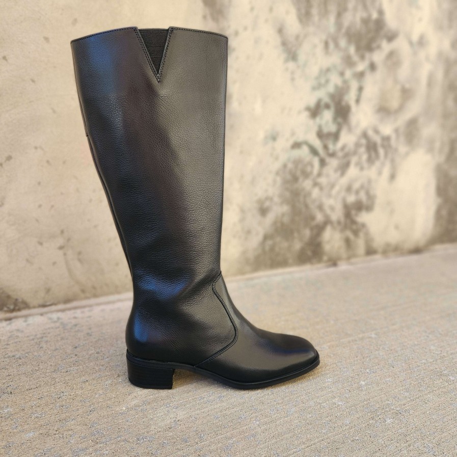 Footwear Ara Tall Boots | Ara - Grantham Black Leather