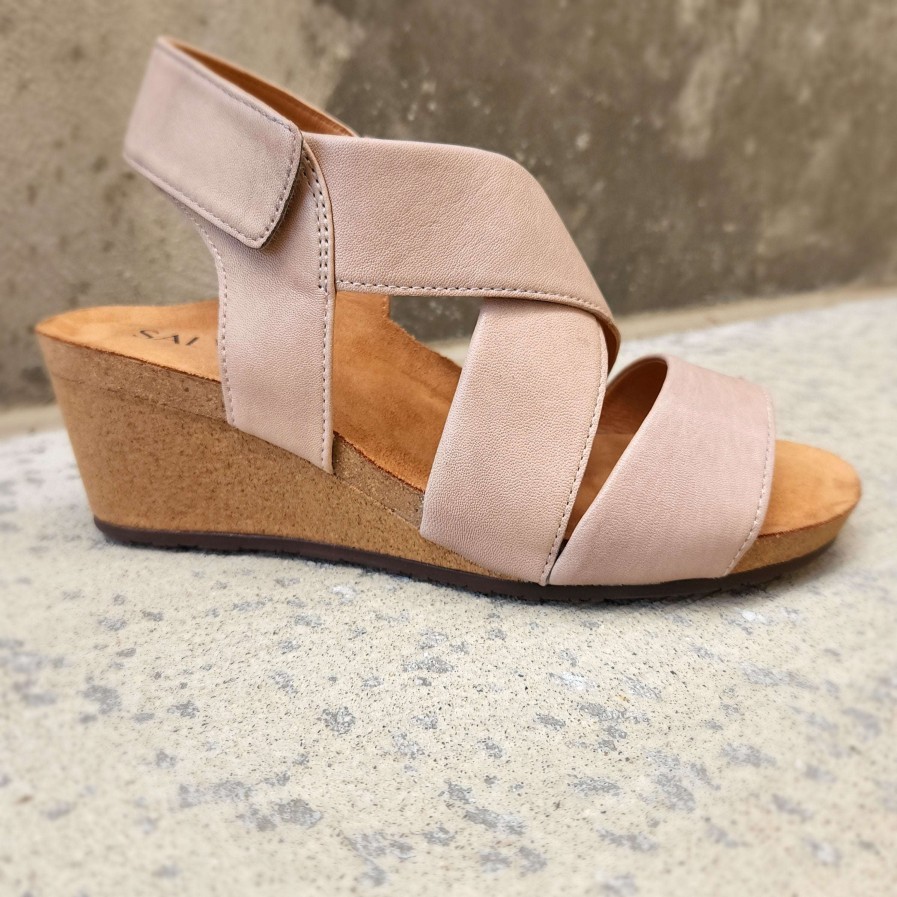 Footwear Salvia Wedges/Platform Sandals | Salvia - Robyn Leather Wedge Sandal