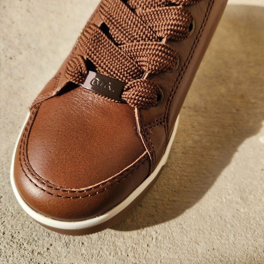 Footwear Ara High Top Sneakers | Ara - 44499 Rei Tan Brown