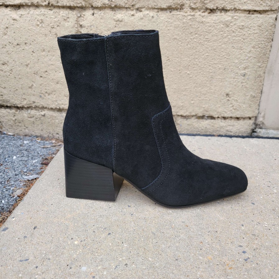 Footwear Blondo Ankle Boots | Blondo - Salome Waterproof Suede Chunky Heel Ankle Boots