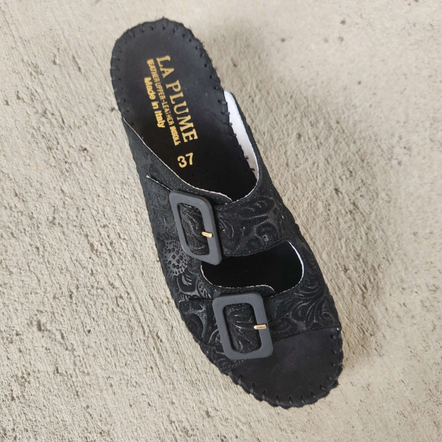 Footwear Eric Michael Flat Sandals | Eric Michael - Jen Tooled Nubuck