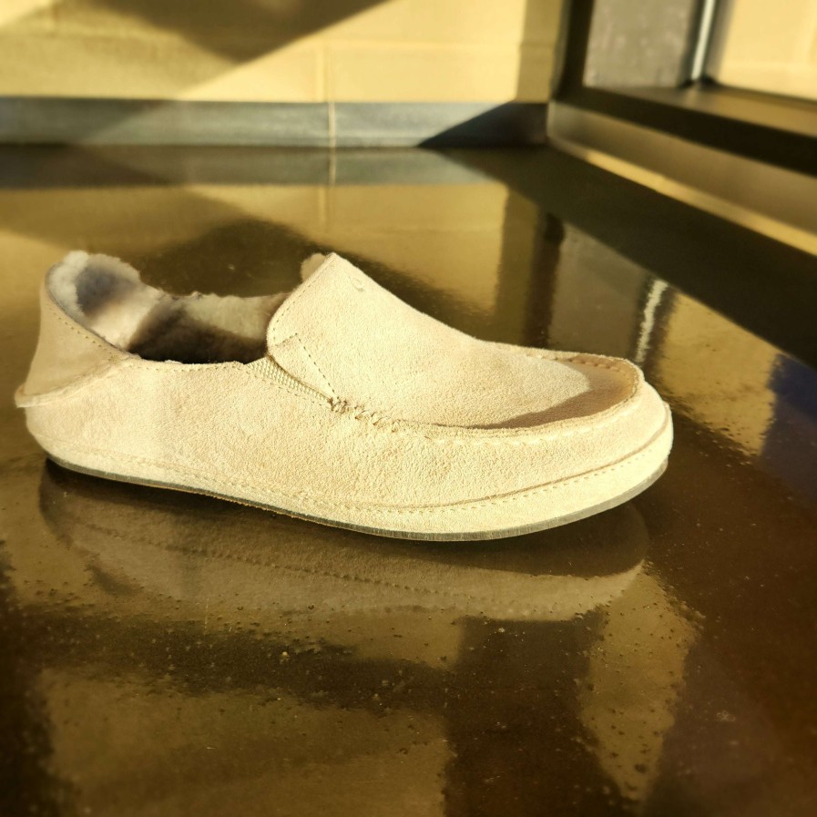 Footwear Olukai | Olukai - Nohea Shearling Lined Suede Slipper Tapa/Tapa