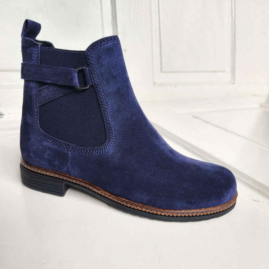 Footwear Gabor Ankle Boots | Gabor - 34.670.16 Navy Suede