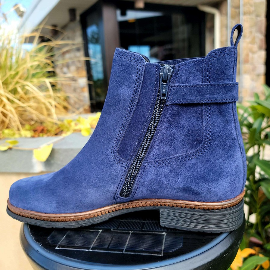 Footwear Gabor Ankle Boots | Gabor - 34.670.16 Navy Suede