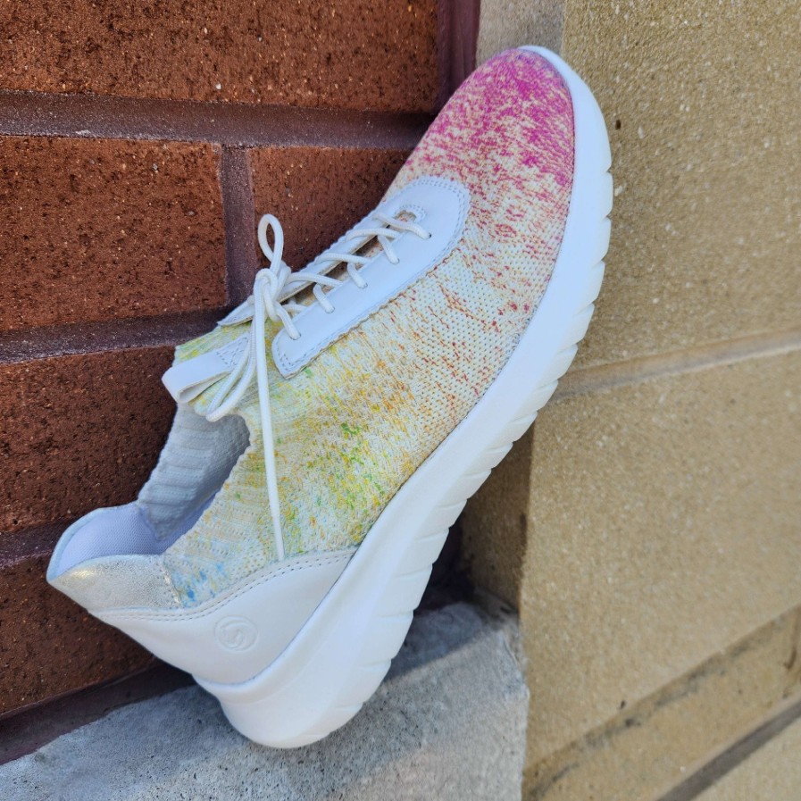 Footwear Remonte Slip-On Sneakers | Remonte R5704-90 White/Rainbow