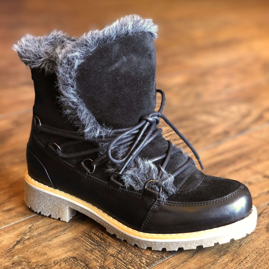 Footwear Eric Michael Flat Boots | Eric Michael - Polar Black