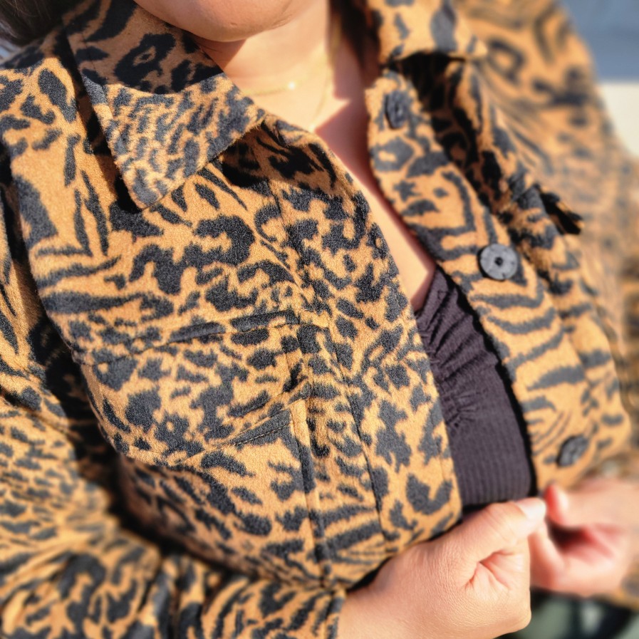 Clothing GREYLIN Sleek Clothing | Greylin - Sammie Jacket - Leopard Leopard Print