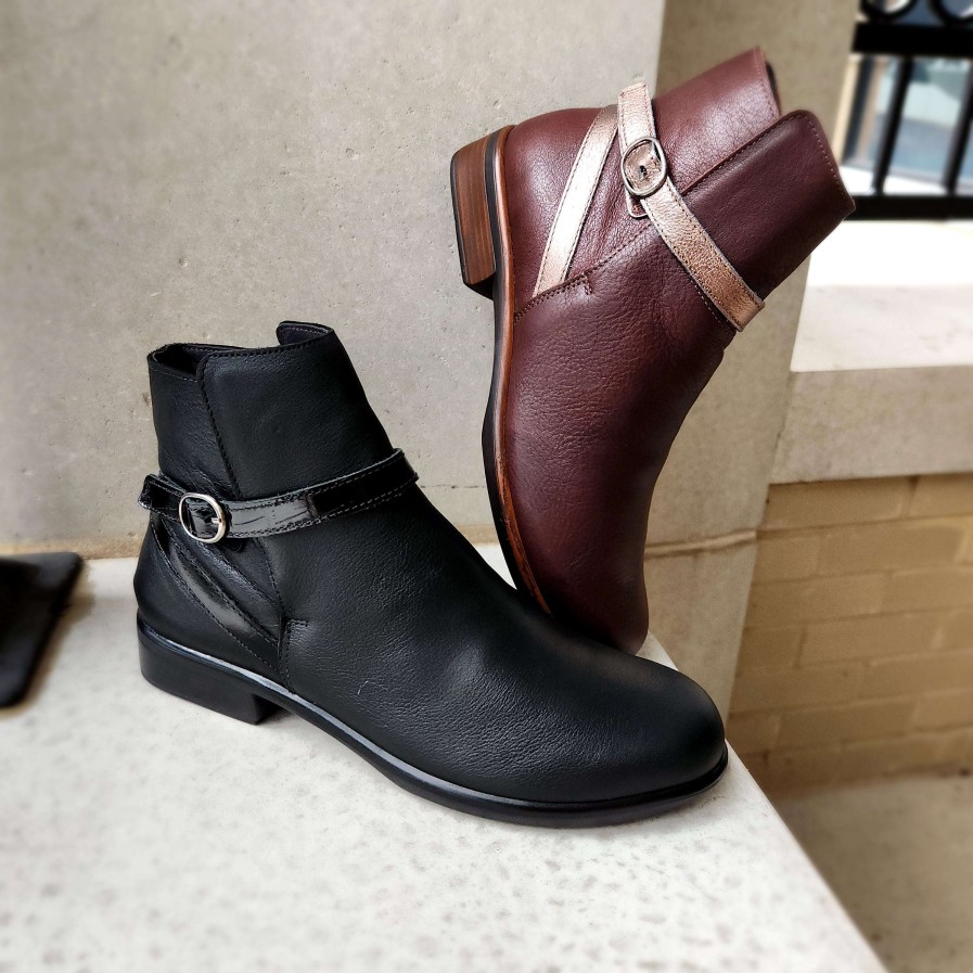 Footwear Yaleet Ankle Boots | Naot - Briza Flat Leather Ankle Boot