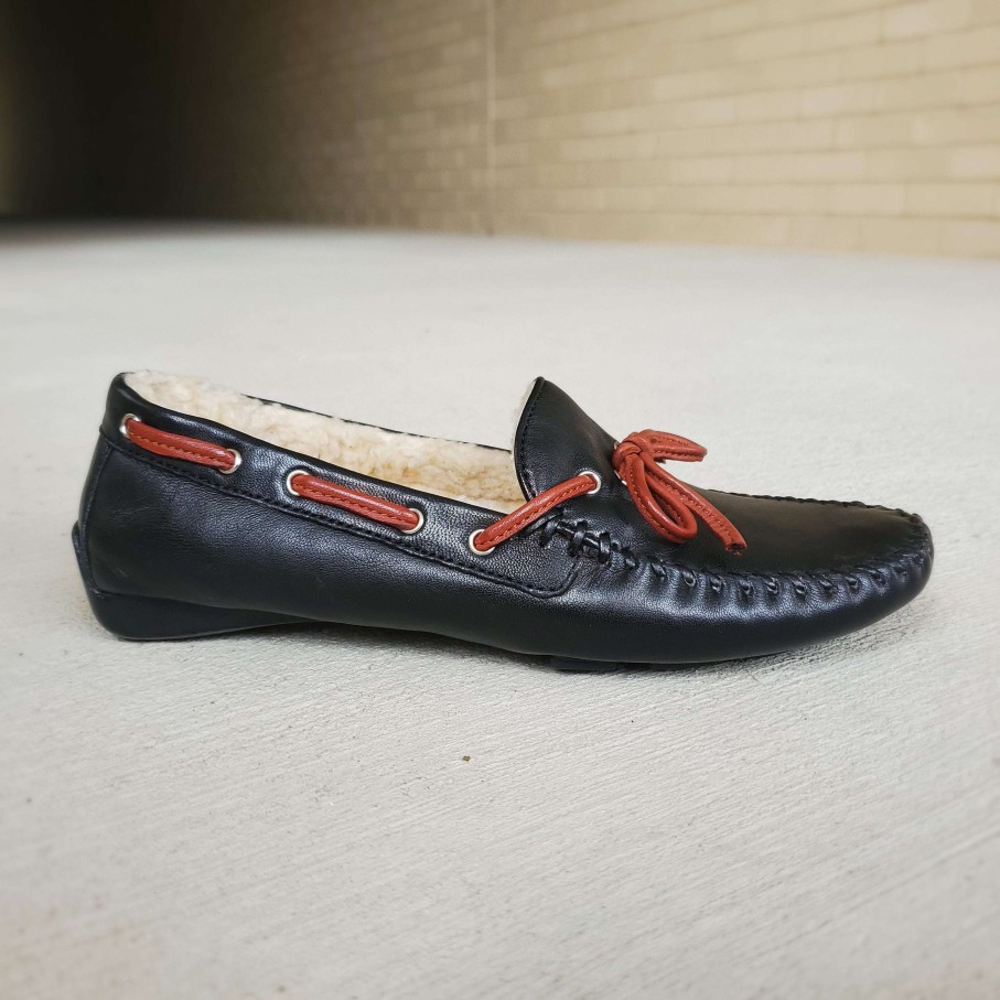 Footwear ROBERT ZUR Slip-On Loafers | Robert Zur - Bowie Plush Black & Luggage