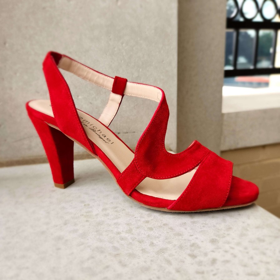 Footwear Eric Michael High Heels (2 Inches Or Above) | Eric Michael - Scarlet