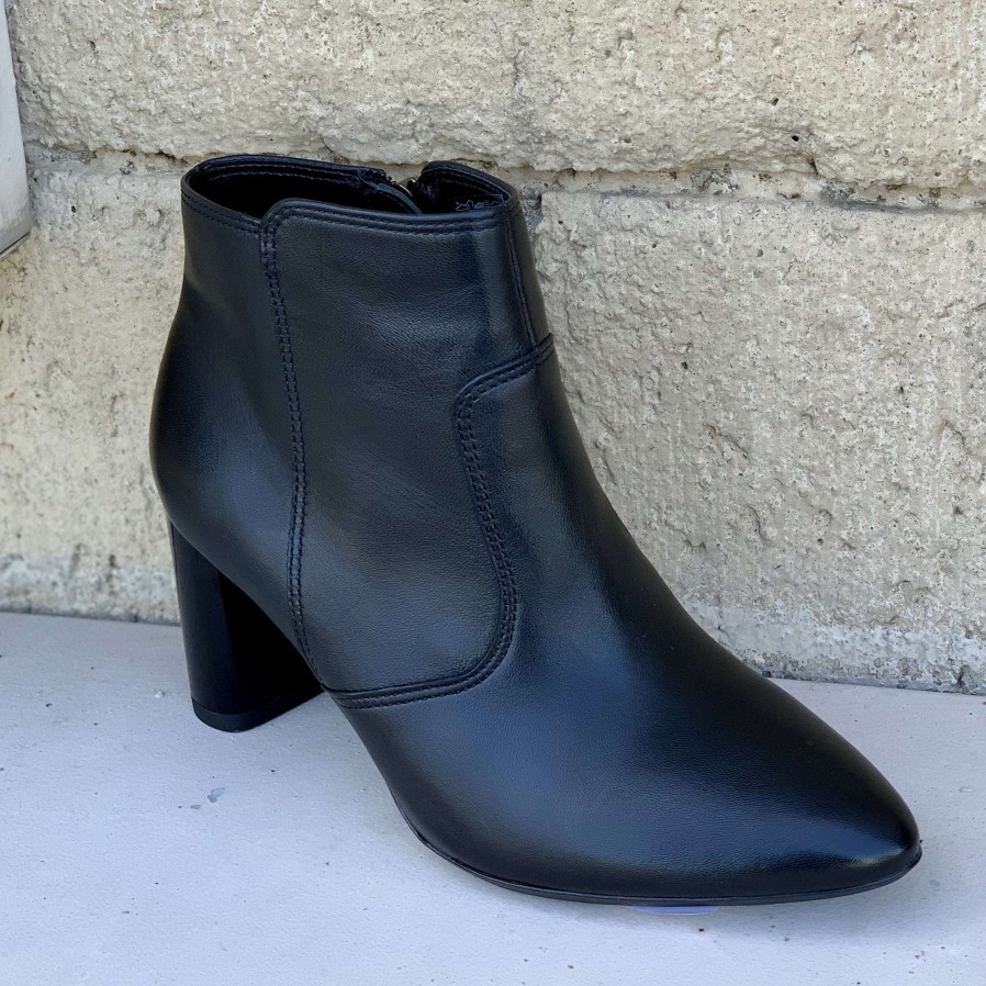 Footwear Ara Heel Boots | Ara- Fabiana Black Leather