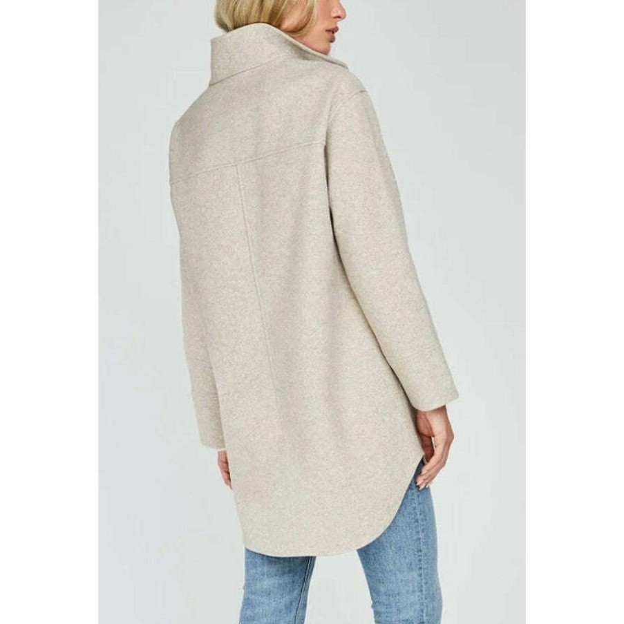 Clothing GENTLE FAWN Classic Clothing | Gentle Fawn - Wesley Shacket - Heather Oatmeal