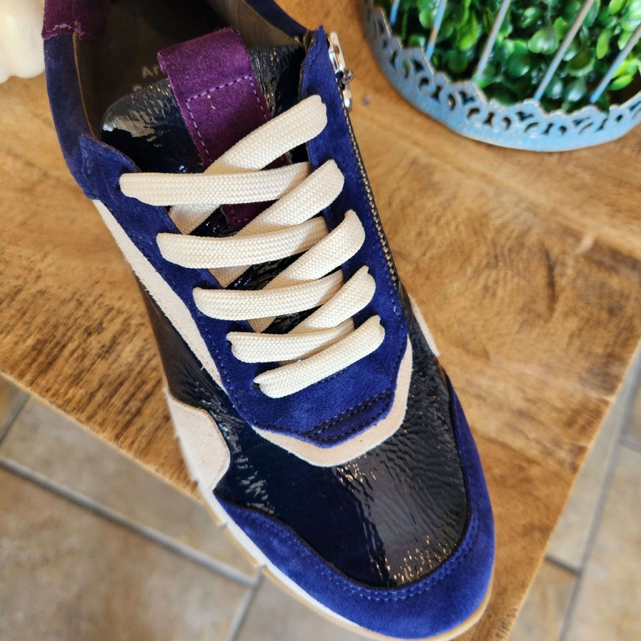 Footwear SOFTWAVES Tie Sneakers | 8.48.15 Sneaker - Softwaves - Blue Azel Blue Multi