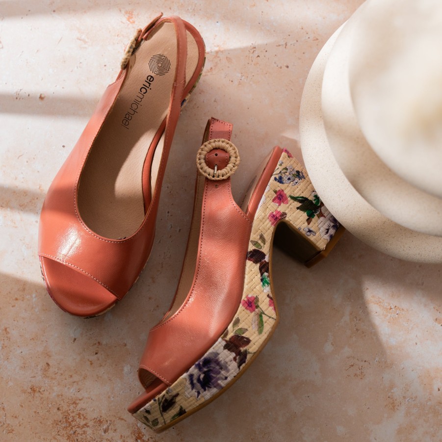 Footwear Eric Michael Heel Sandals | Eric Michael - Riga - Pink Patent