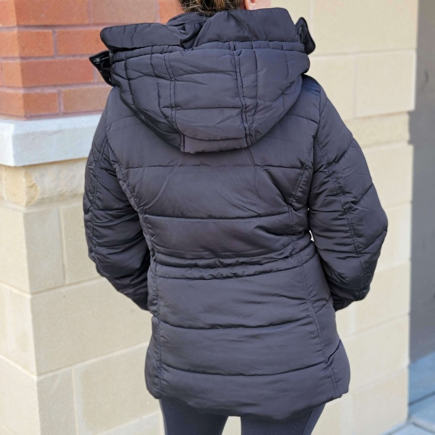 Clothing APRICOT Sporty Clothing | Apricot - Black Puffer Jacket - Black