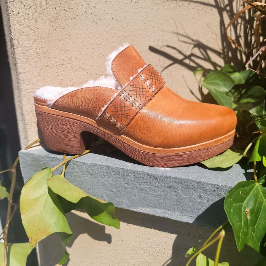 Footwear Antelope High Heel Slides | Antelope - Lola Tan Leather