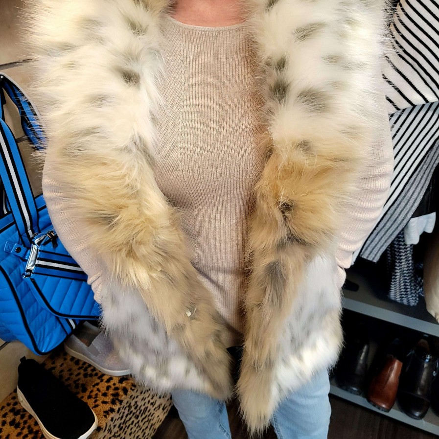 Clothing UNREAL FUR Jackets | Unreal Fur - Rubicon Vest Snow Leopard