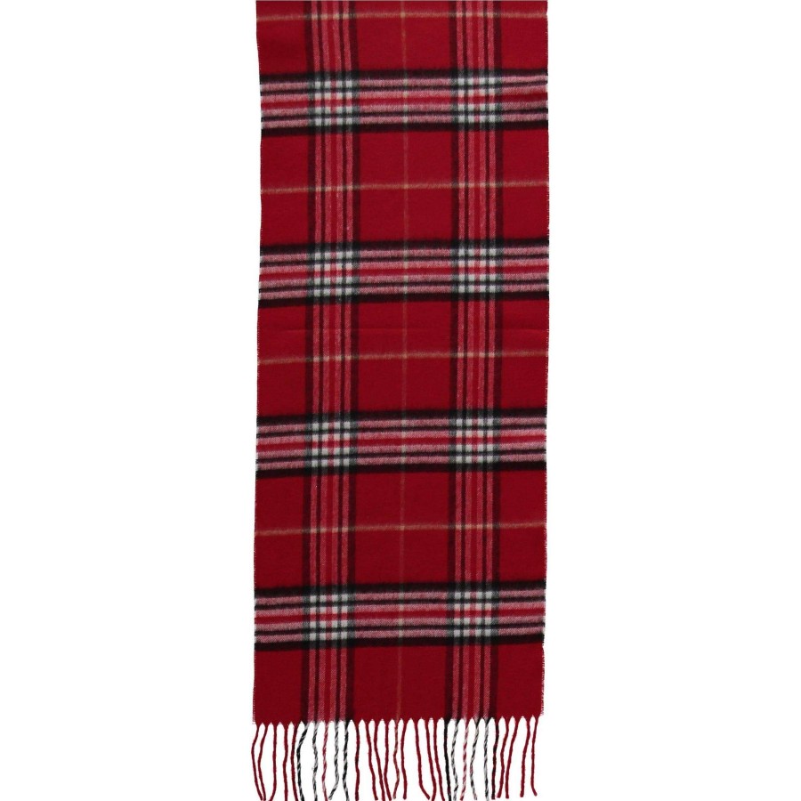 Accessories FRAAS | Fraas - The Scarf Company - Fraas Plaid Cashmink® Scarf: Classic Red P