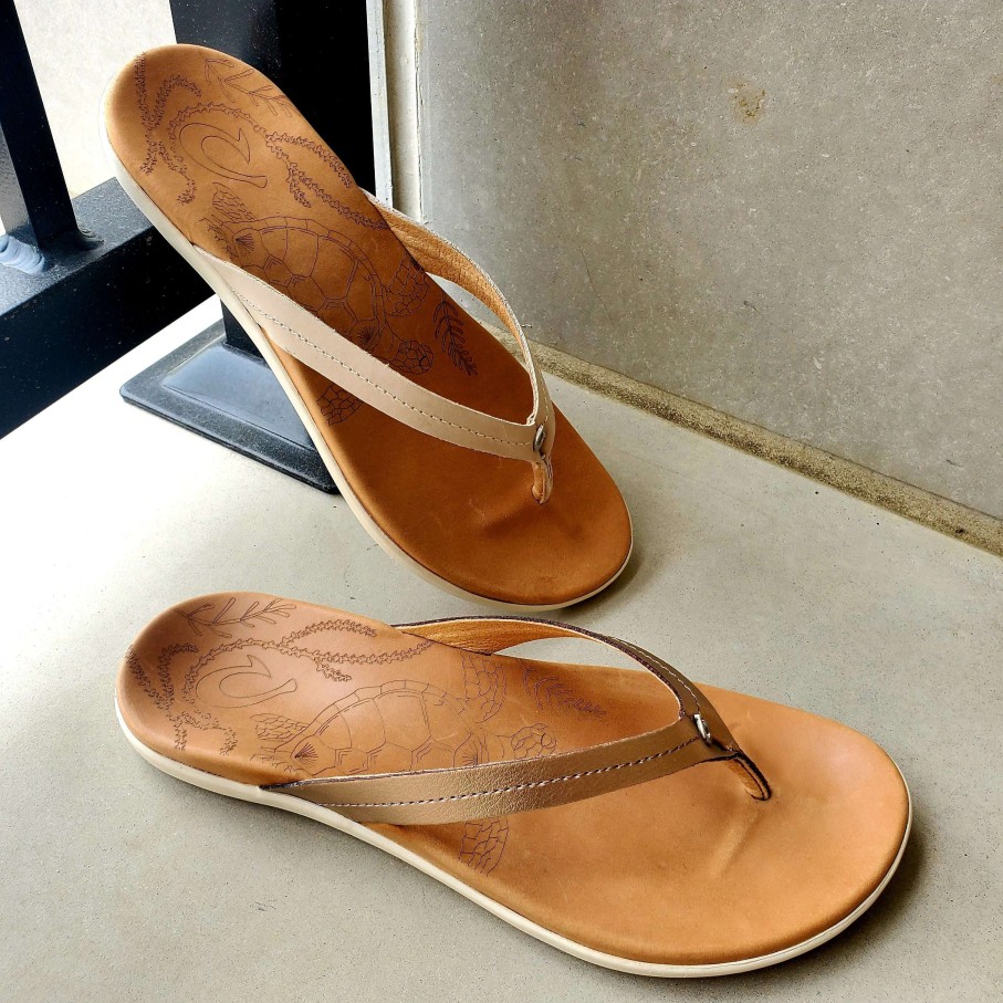 Footwear Olukai Flat Sandals | Olukai - Honu - Copper & Tan