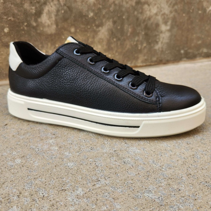 Footwear Ara Tie Sneakers | Ara 27402 - Camden Black Leather