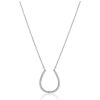 Accessories Sahira Jewelry Design Necklaces | Sahira Jewelry Design - Lucky Horse Shoe Necklace - Silver