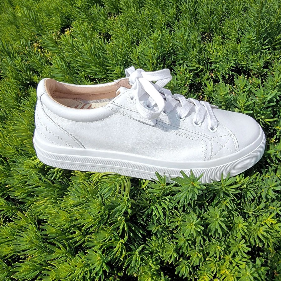 Footwear TAOS Tie Sneakers | Taos - Plim Soul Lux - White Wide Width