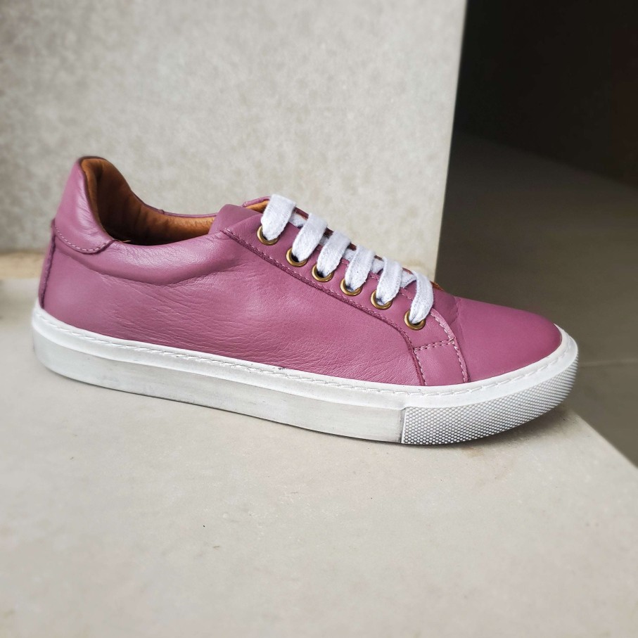 Footwear Bueno Tie Sneakers | Bueno - Reece Mauve Leather