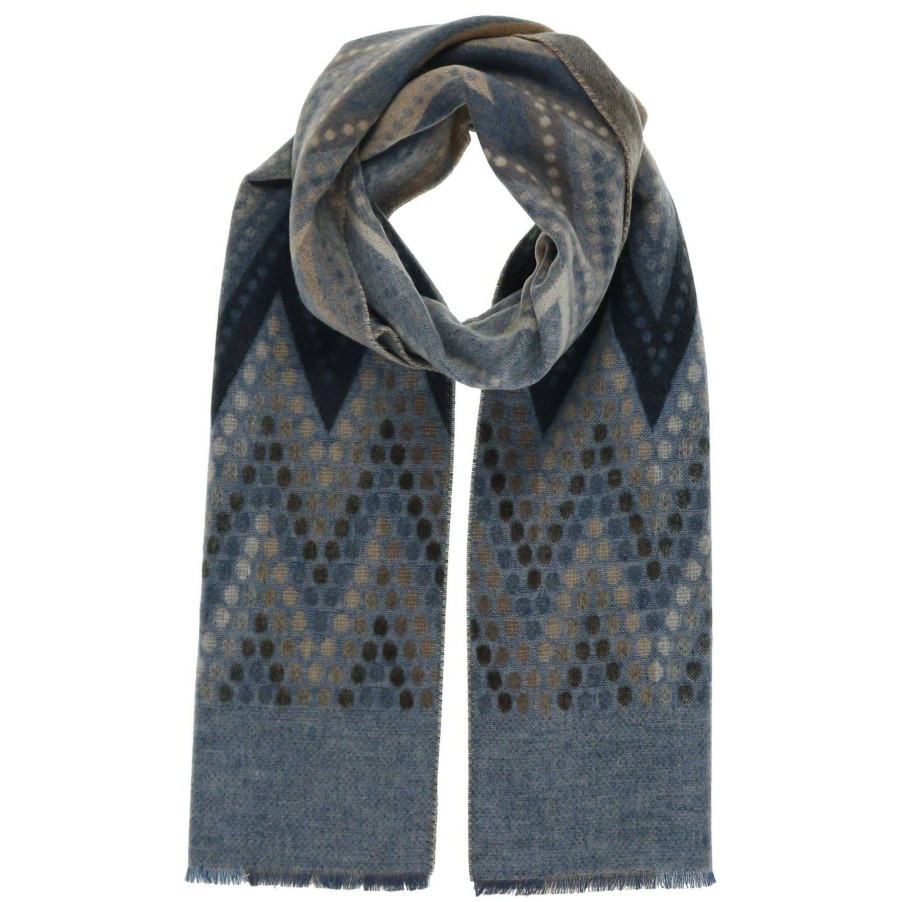 Accessories FRAAS | Fraas - The Scarf Company - Zig Zag Dot Recycled Cotton Cashmink Scarf