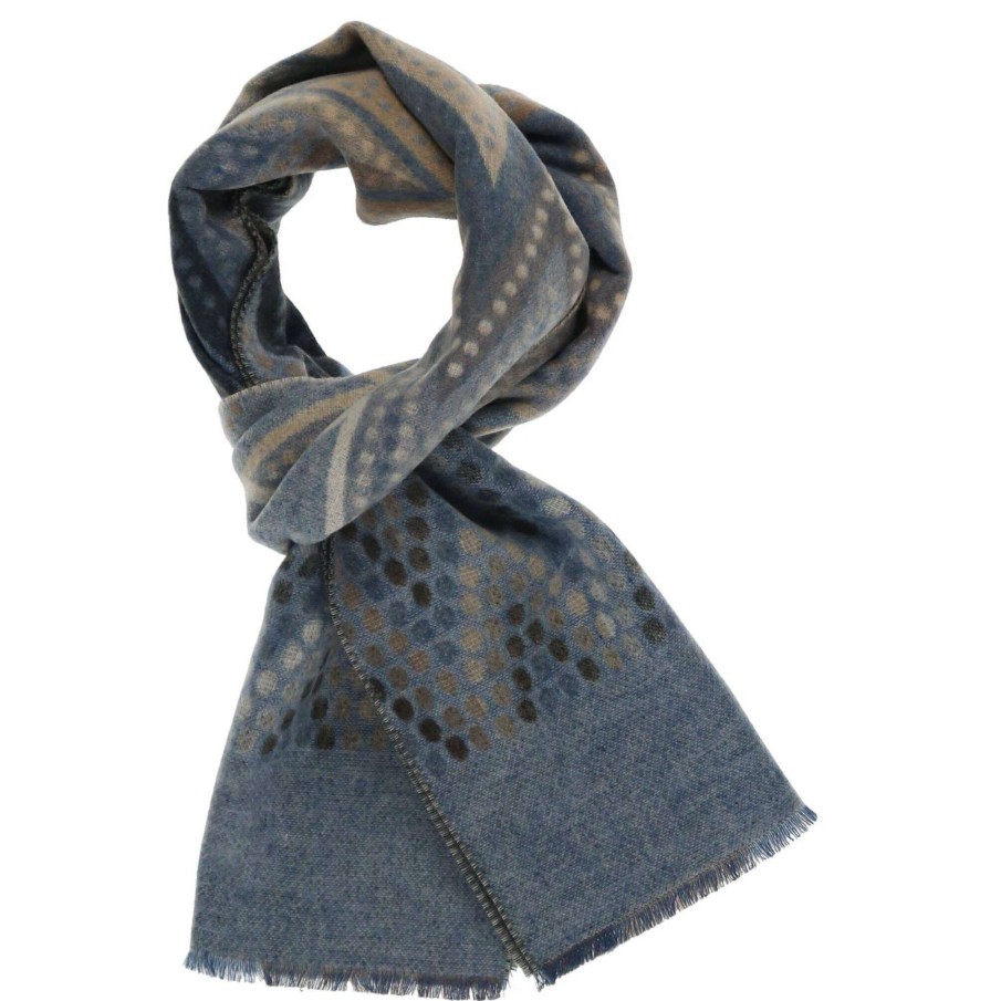 Accessories FRAAS | Fraas - The Scarf Company - Zig Zag Dot Recycled Cotton Cashmink Scarf