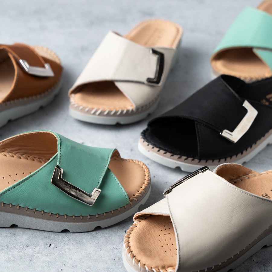 Footwear Eric Michael Flat Sandals | Eric Michael - Agua