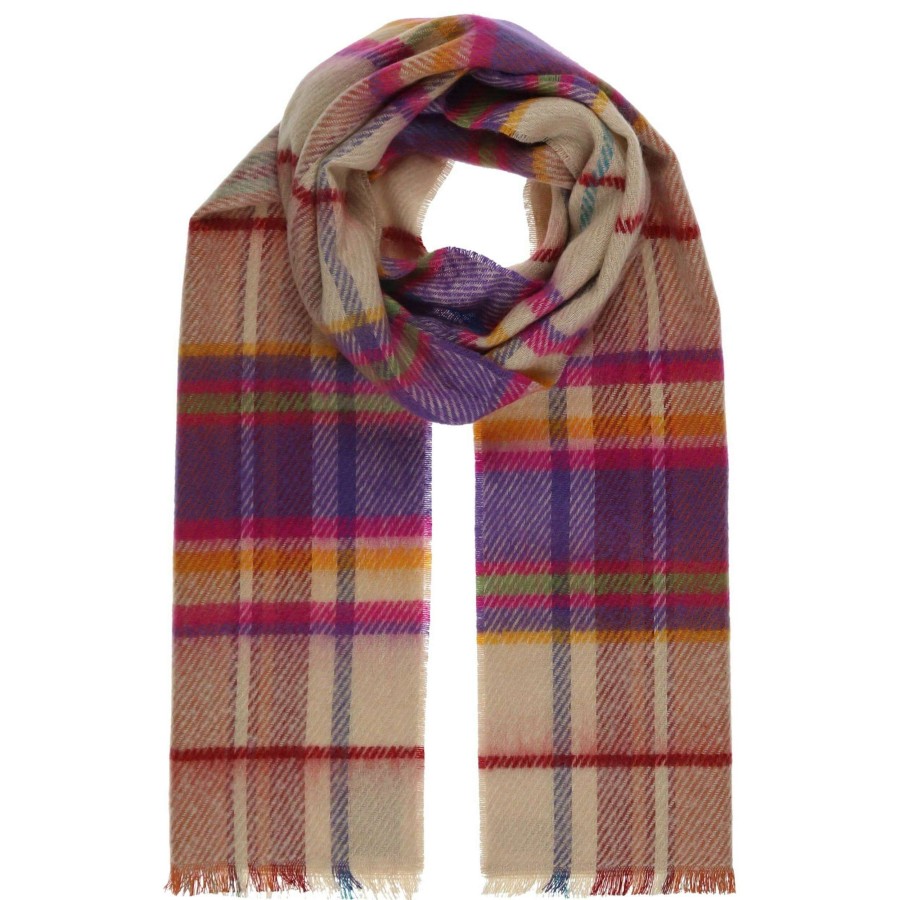 Accessories FRAAS | Fraas - The Scarf Company - Multi Plaid Recycled Cotton Boucle Scarf: