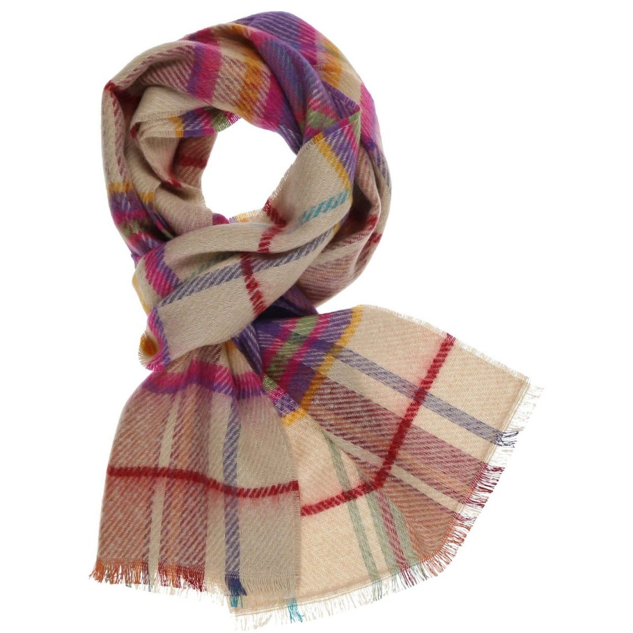 Accessories FRAAS | Fraas - The Scarf Company - Multi Plaid Recycled Cotton Boucle Scarf: