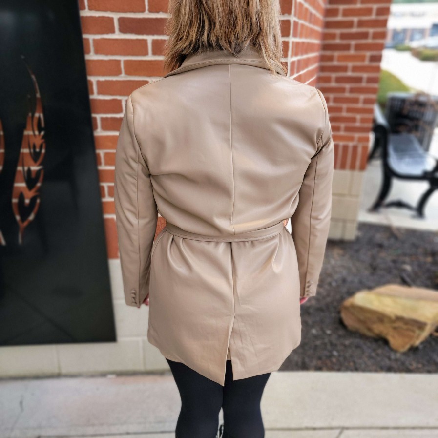 Clothing LBLC the label Classic Clothing | Lblc - Bardot Jacket Taupe