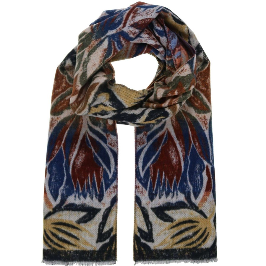 Accessories FRAAS | Fraas - The Scarf Company - Artistic Leaves Recycled Cotton Cashmink S