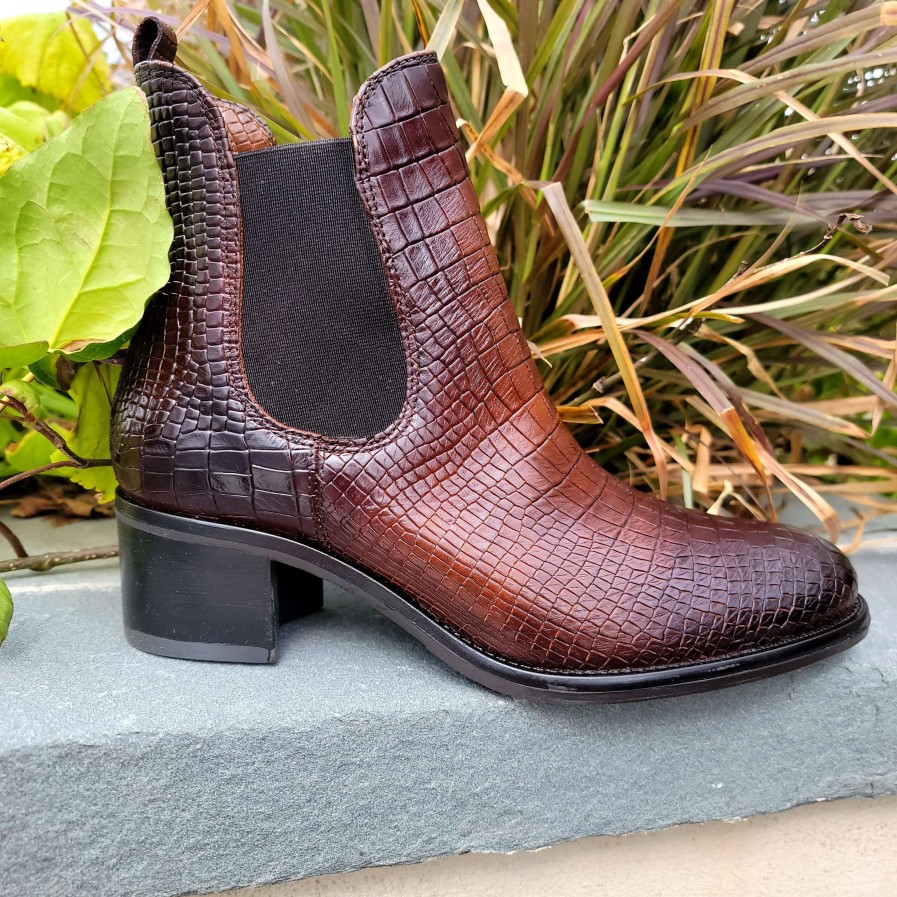 Footwear ATELIERS Low Heel Boots | Atelier - Bronx Croc