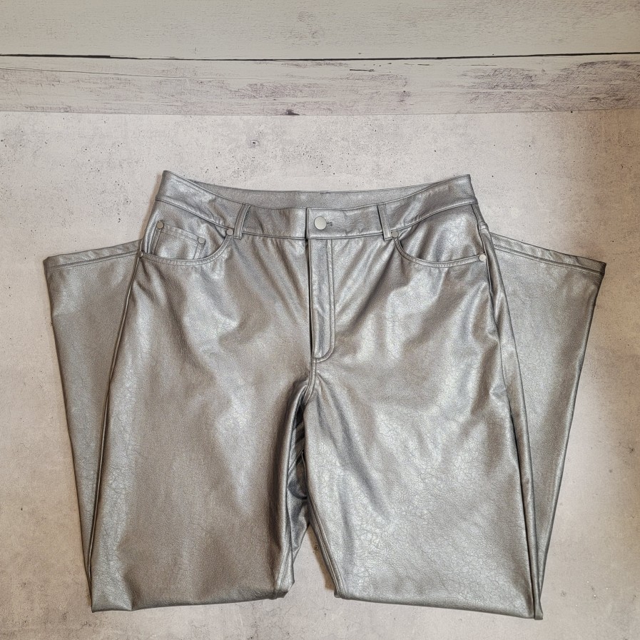 Clothing COMMANDO Pants & Shorts | Commando - Faux Leather 5-Pocket Pant Pewter